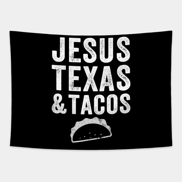 Jesus texas and tacos Tapestry by captainmood