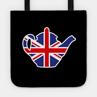 British teapot Great Britain UK United Kingdom Flag gift idea Tote