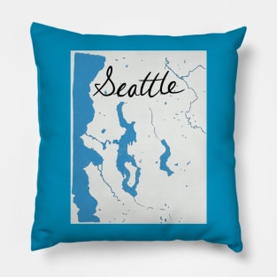 Map of Seattle Pillow