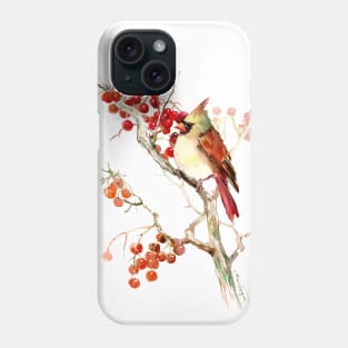 Cardinal And Berries Phone Case