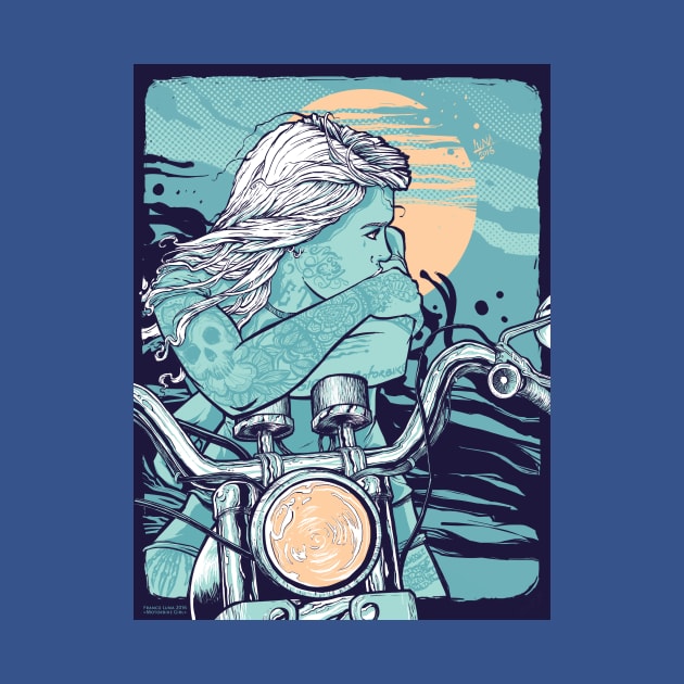 Motorbike girl by Franco Luna