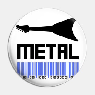 Metal Guitar Art Pin