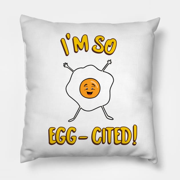 FUNNY Egg Pun Pillow by SartorisArt1