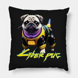 Just a Cyber Pug 2077 Pillow