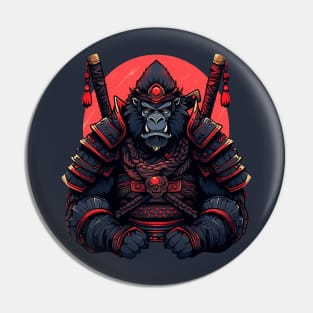 gorilla samurai Pin