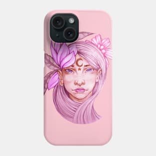 Beautiful Flower Girl Portrait Phone Case