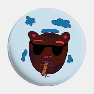 Chocolate Bear Smoking Pin