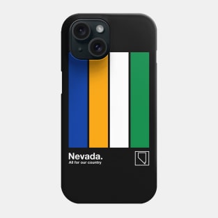 Nevada State Flag  // Original Minimalist Artwork Poster Design Phone Case