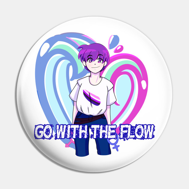 LGBT genderfluid non binary anime character - Lbgt - Pin | TeePublic LGBT genderfluid non binary anime character - Lbgt - Pin | TeePublic