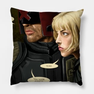 Dredd and Rookie Anderson Pillow