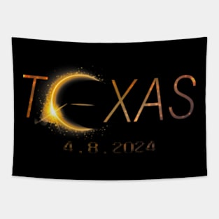 Texas Solar Eclipse 2024 Shirt Total Solar Eclipse Texas Tapestry