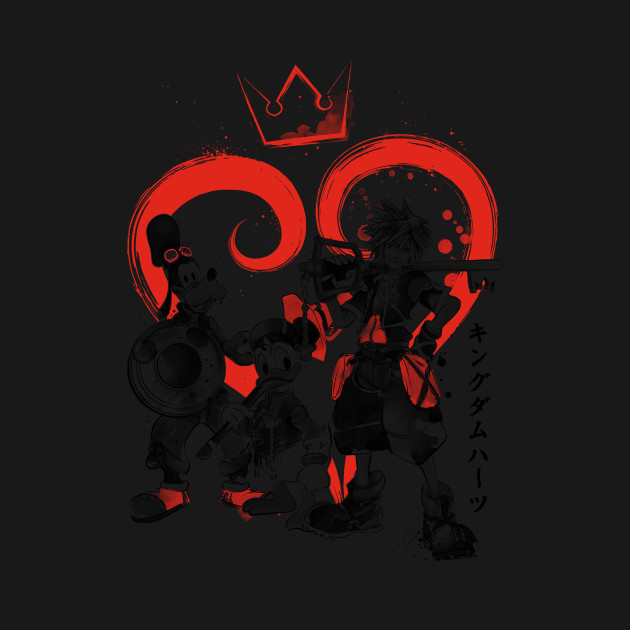 Kingdom Sumi-e - Kingdom Hearts - T-Shirt