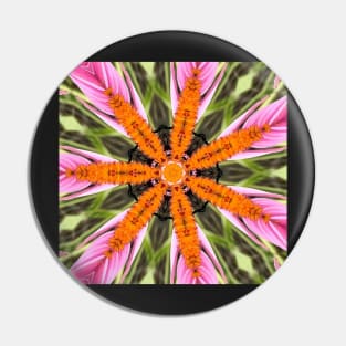 Unique Kaleidoscope Bee on Flower Pin