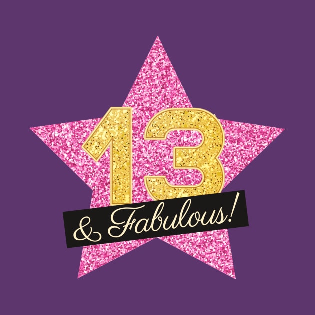 13th Birthday Gifts Women Fabulous - Pink Gold by BetterManufaktur