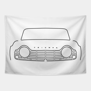 Triumph TR4 classic car outline graphic (black) Tapestry