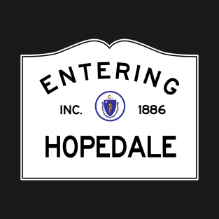 Hopedale Massachusetts Vintage Road Sign T-Shirt