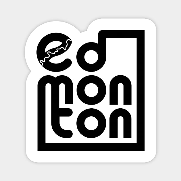 Edmonton in a box Magnet by Edmonton River