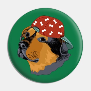 Rottweiler baseball Cap Illustration Pin