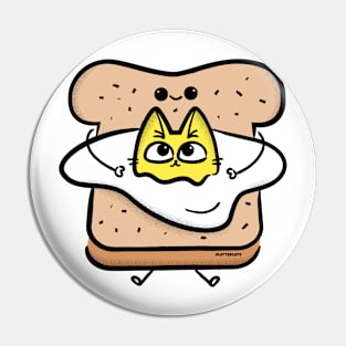 Cat Egg Toast Pin