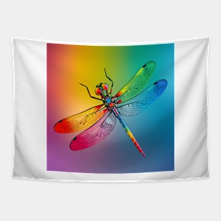Rainbow Dragonfly Tapestry