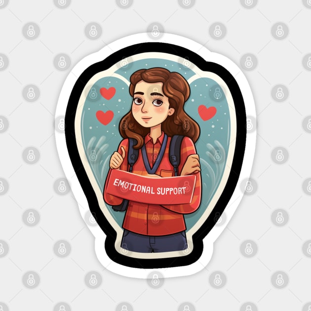 Emotional Support Coworker Magnet by GuGus