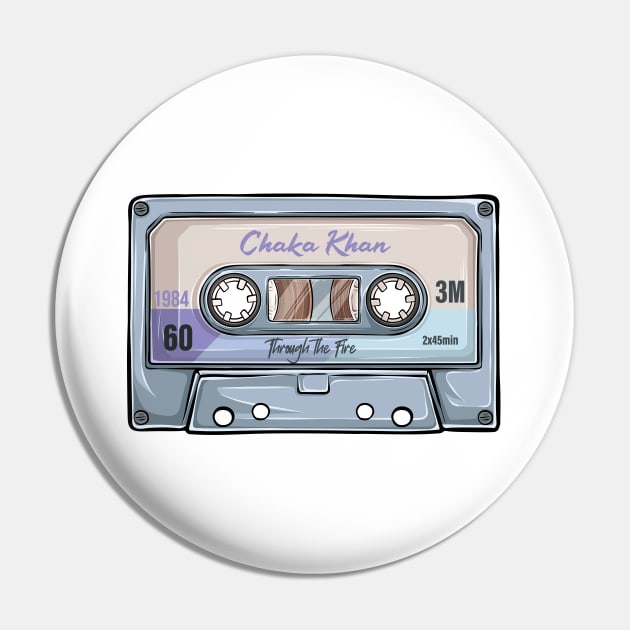 Chaka Khan Vintage Classic Cassette Tape Pin by PowelCastStudio