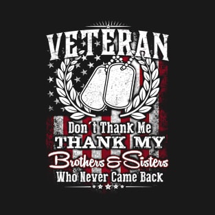 Thank our Veteran brother and sisters T-Shirt