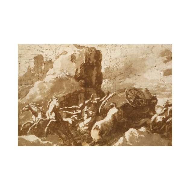 The Death of Hippolytus by Nicolas Poussin by Classic Art Stall