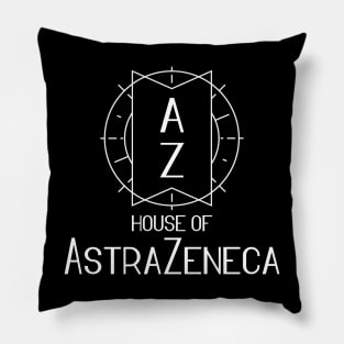 Vaccine Team Loyalty: House of AstraZeneca (white text) Pillow