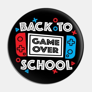 Game Over Back To School Pin