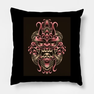 Artwork_Illustration_Balinese_Barong_With_Charming_Carvings Pillow