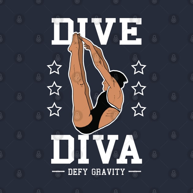 Womens Diving Dive Diva Springboard Platform Diver by atomguy