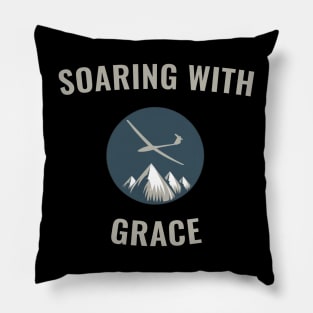 Soaring with Grace Glider Pilot Pilots Pillow