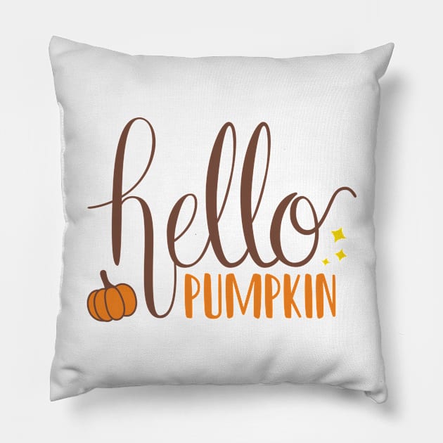 Hello Pumpkin Pillow by TheMoodyDecor