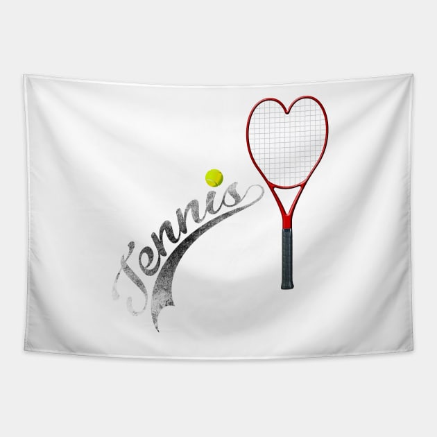 I LOVE TENNIS Tapestry by AV