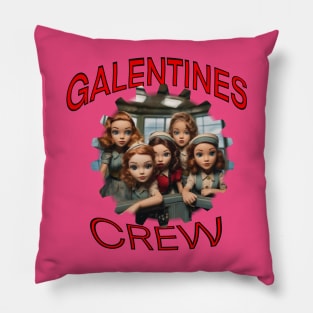 Galentines crew cartoon style Pillow