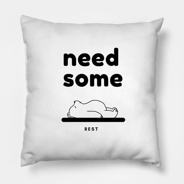 Need some rest Pillow by SunnyArtDesign