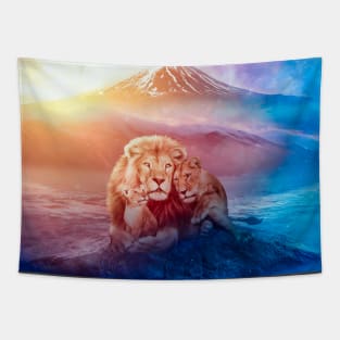 The Lion Family Tapestry