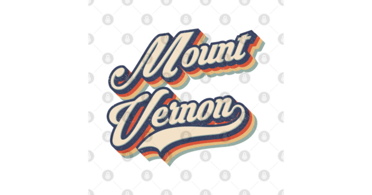 I Love Mount Vernon City USA Retro Vintage Mount Vernon Sticker