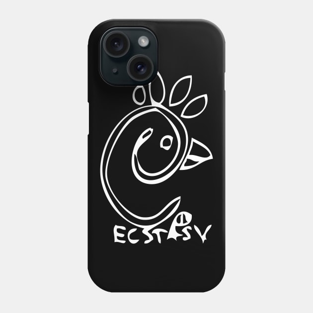 Ecstasy Doodle White Phone Case by Mijumi Doodles