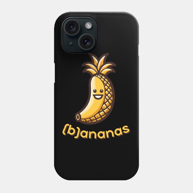 (b)ananas | Banana Pineapple Sunny Fruit Duo: Cheerful Banana-Pineapple Pal | Ananas | Fruit Phone Case by octoplatypusclothing@gmail.com