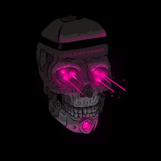 Cyborg Skull by TOKEBI