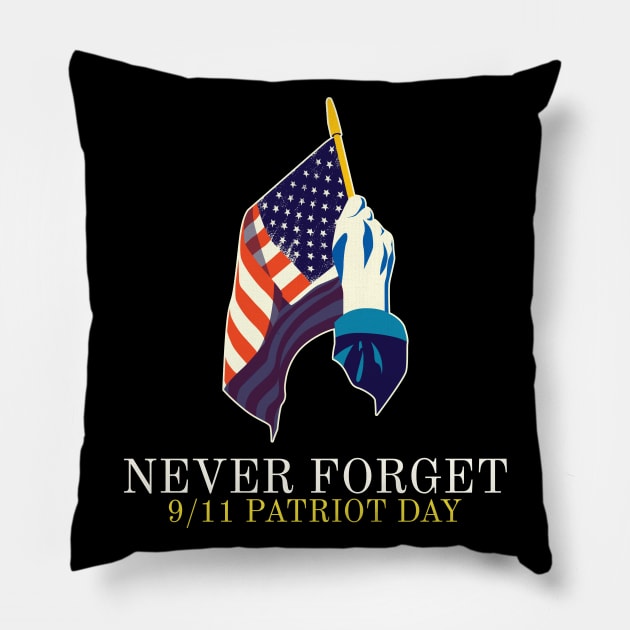 Never Forget: Patriot Day 9/11 T-Shirt Pillow by JonesCreations