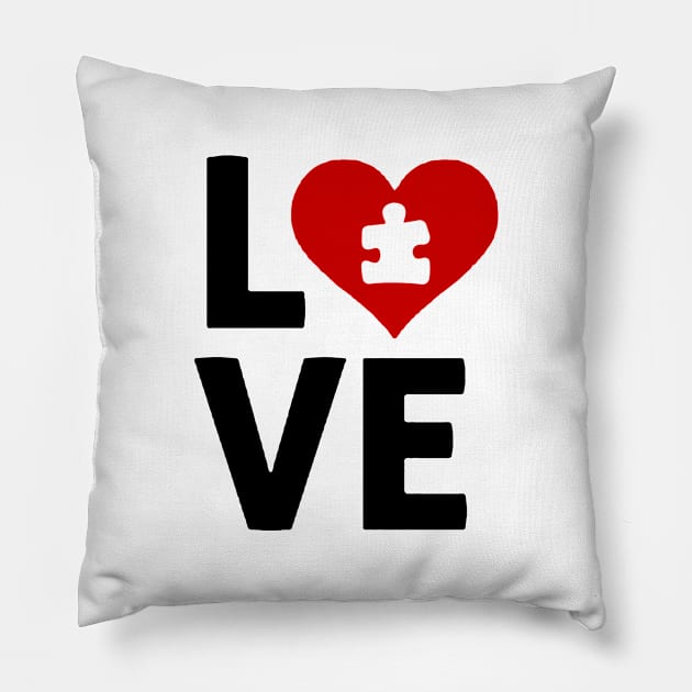 Puzzle piece in my heart Pillow by Azul