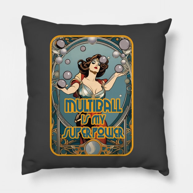 Multiball is My Superpower Pillow by amelinamel