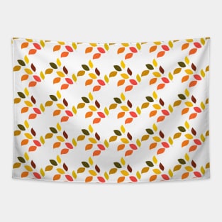 Yellow, Red and Orange Cute Autumn Leaves Pattern Tapestry