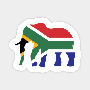 Elephant South Africa Flag Magnet