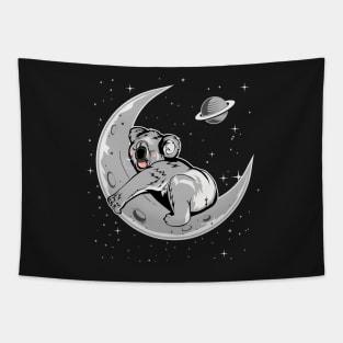 Space Koala sleep on moon Tapestry