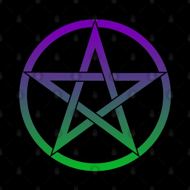 Pentacle Purple to Green Ombre by RavenWake