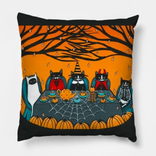 Halloween Tea and Coffee Party Pillow